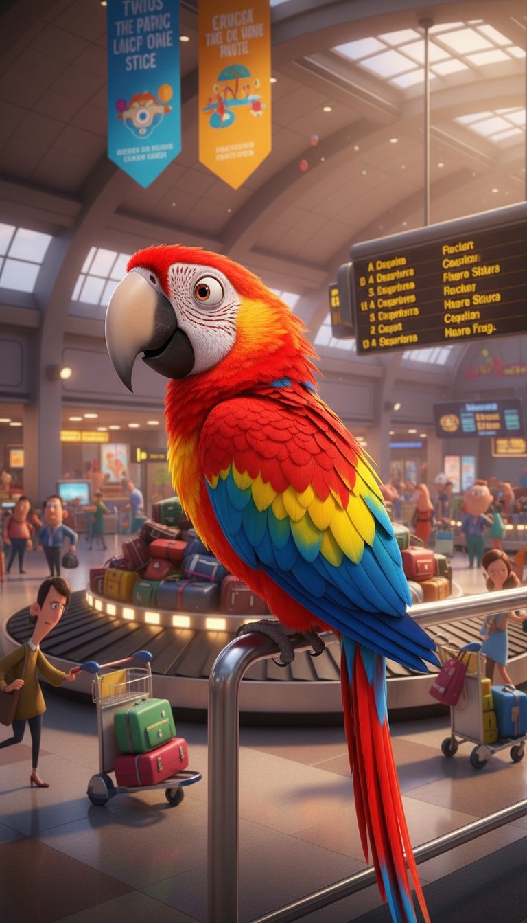 Parrot's Packed Luggage Adventure!