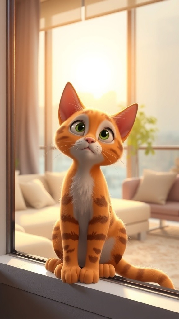 القطة الصغيرة والهدوء