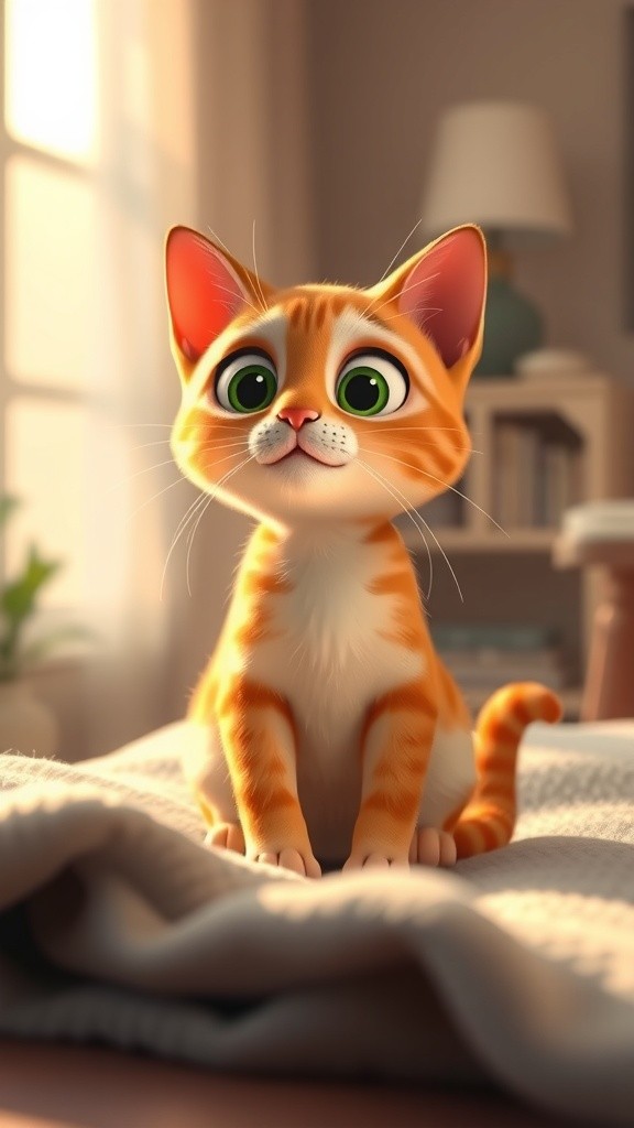 قصة القطة الصغيرة في البيت الهادئ