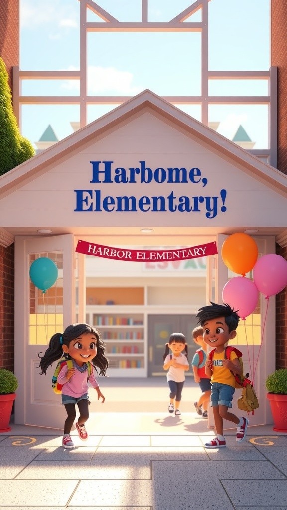 Liberty's First Day at Harbor Elementary!