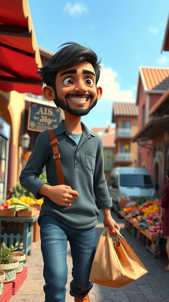 عبداللہ اور رانا کا بازار کا سفر