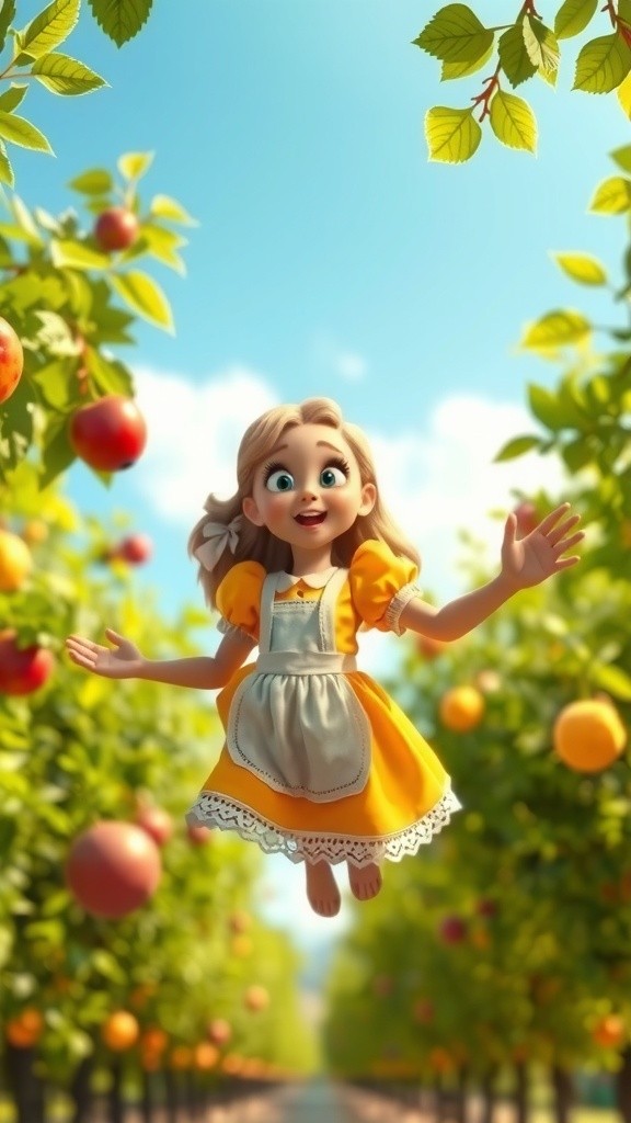 Kids Falling in Colorful Clothes