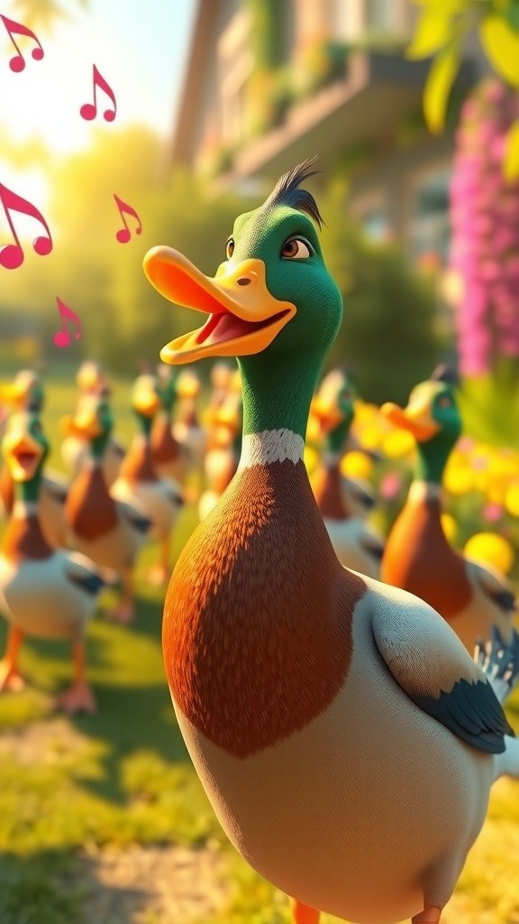 Bebek Lucu Menyanyi di Kebun Gizi