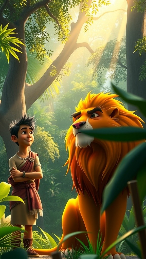 मोगली और घमंडी शेर की दोस्ती