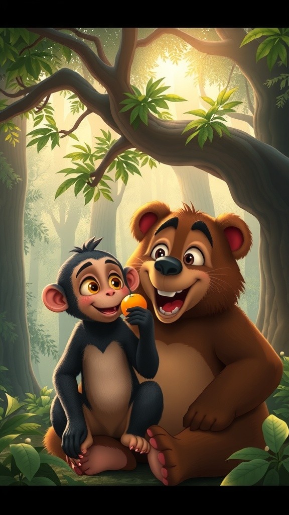 Bander aur Bhalu ki Dosti: Ek Sacchi Dosti Ki Kahani