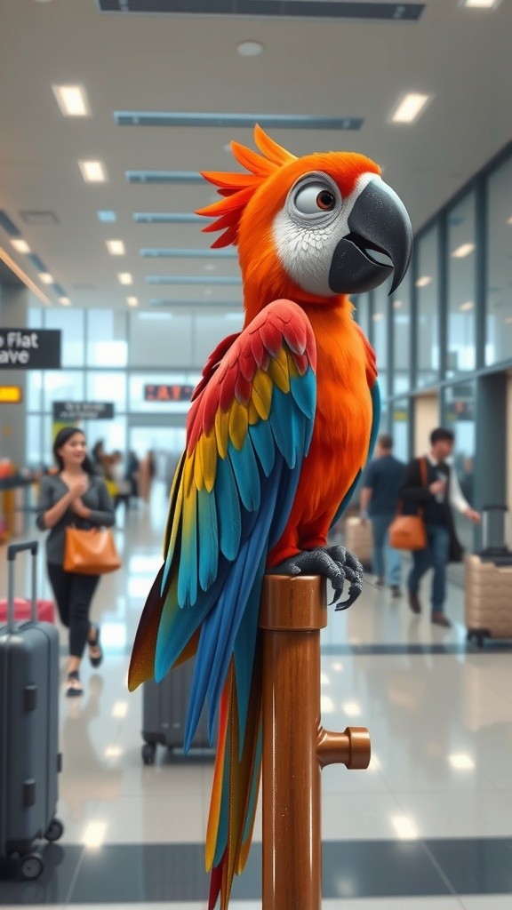 Parrot's Packed Adventure at the Airport!