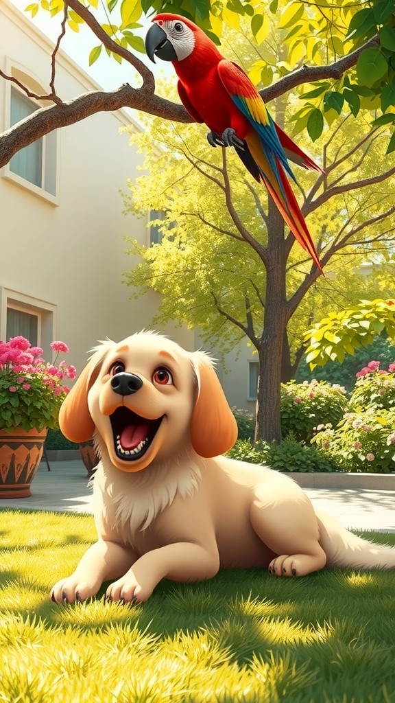 तोता और कुत्ता – मज़ेदार नकल और मज़ेदार पल!