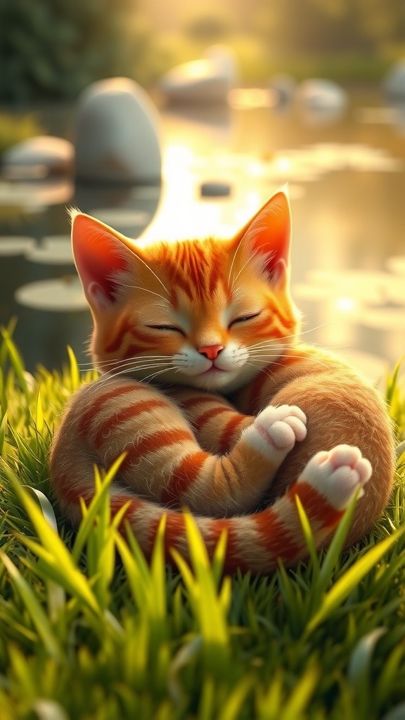 Milo the Lazy Cat and Ducky the Cheerful Duck