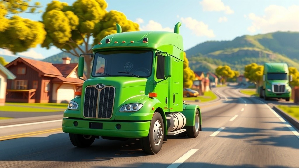 Colorful Trucks in a Cartoon Adventure!