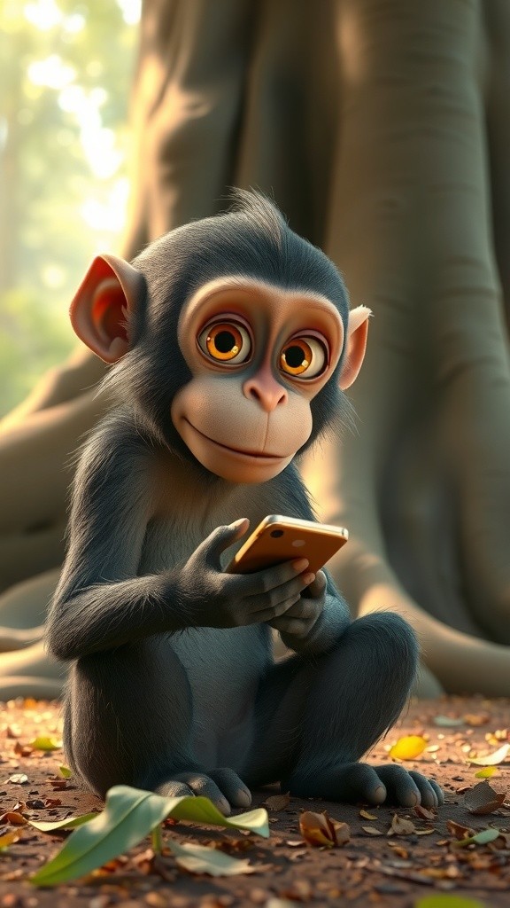 बंदर की मोबाइल कहानी