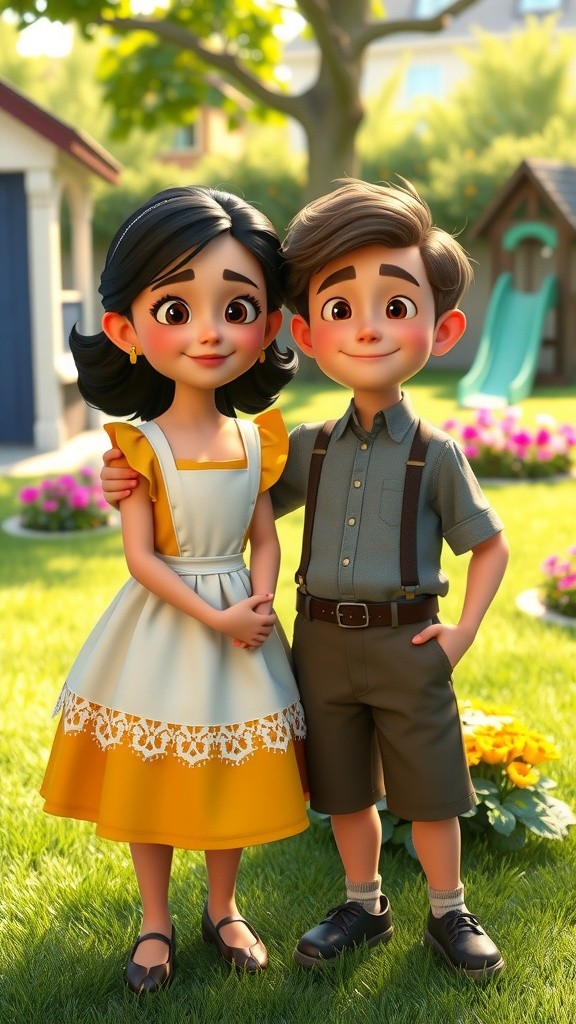 Joyful Backyard Adventures with Big Sister and Little Brother!