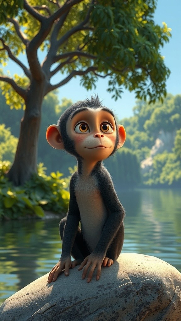 The Little Monkey by the River