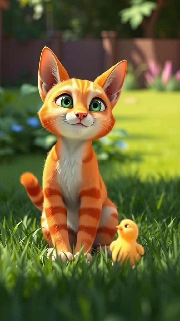 Kucing Gendut & Ayam Kecil: Teman Lucu!