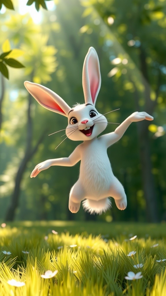 खुशियों से भरा नन्हा खरगोश