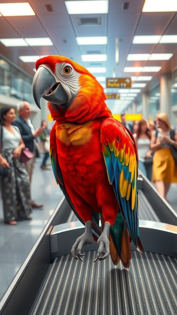 Flying High: The Adventures of a Well-Packed Parrot!