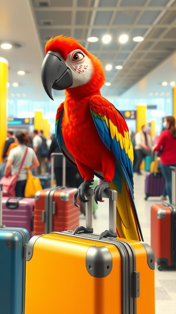 Parrot's Packing Adventure at the Airport!