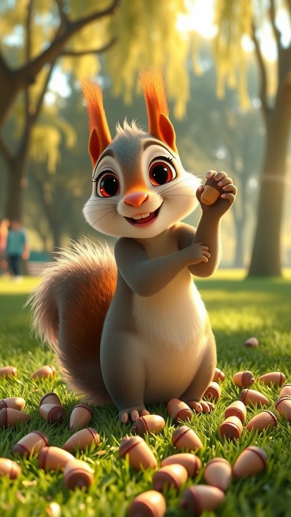 A Day in the Park: Squirrelly and Bunny's Adventure