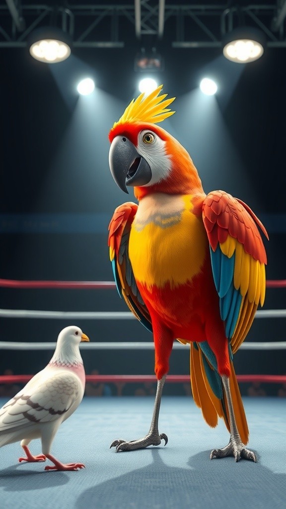परrot vs कबूतर – महा बॉक्सिंग मुकाबला!