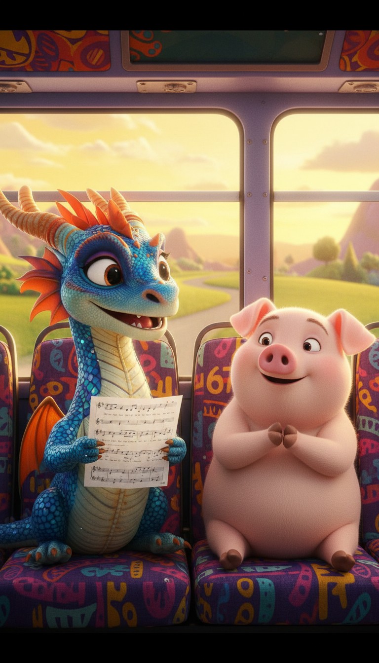 John Pork Sings Wheels on the Bus - Super Addicting Fun!