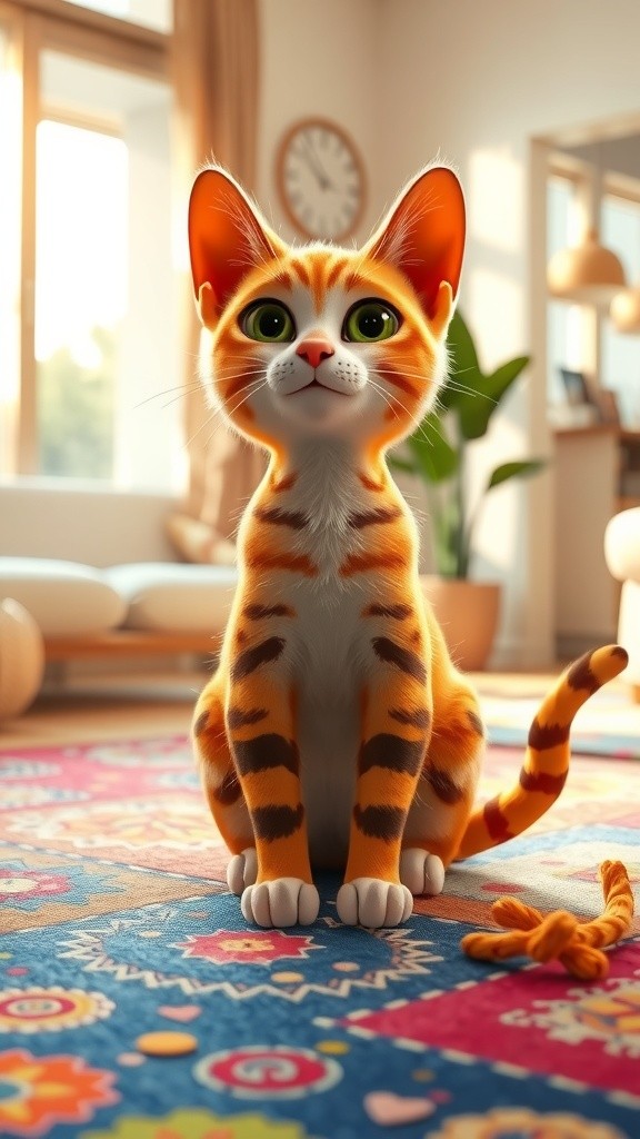 A Royal Cat's Peace Disturbed by Playful Kittens