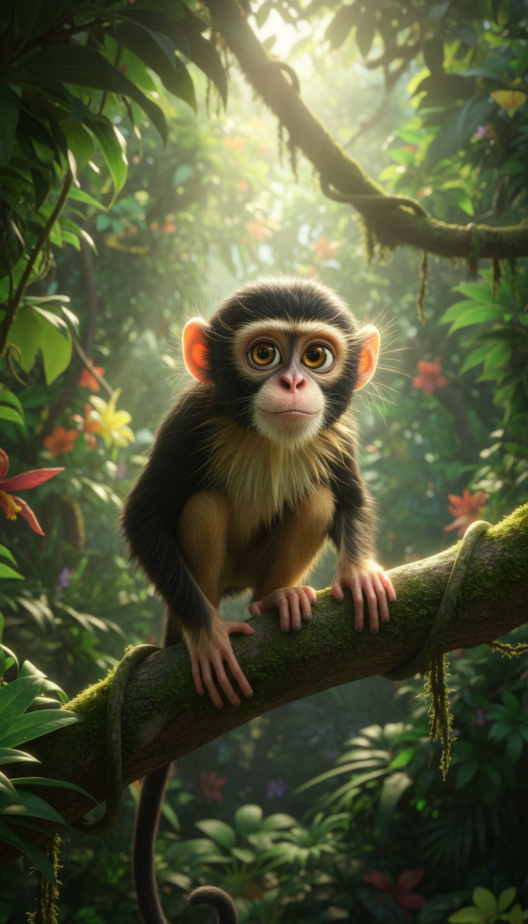 Thieving Monkey Caught Stealing Bananas