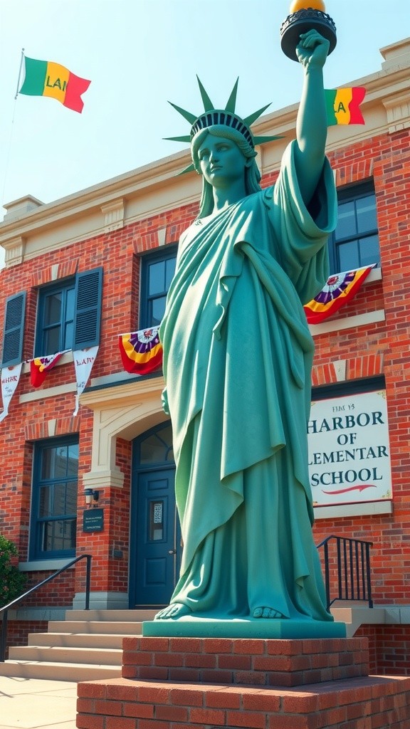 Liberty's Bright First Day at Harbor Elementary!