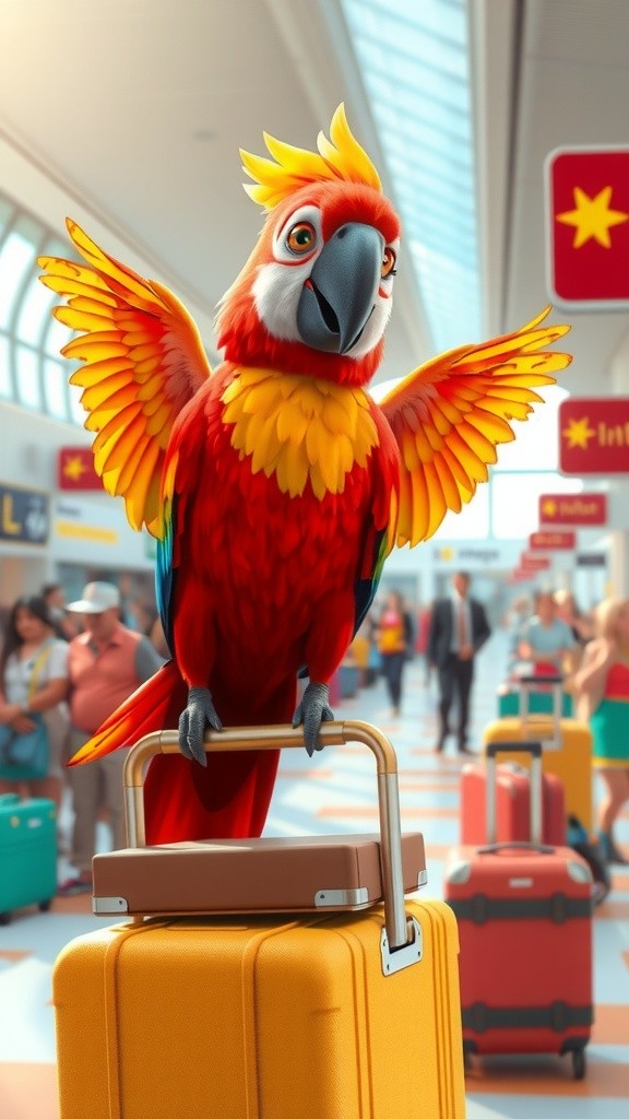 Parrot's Airport Antics: From Overpacking to Adventure!