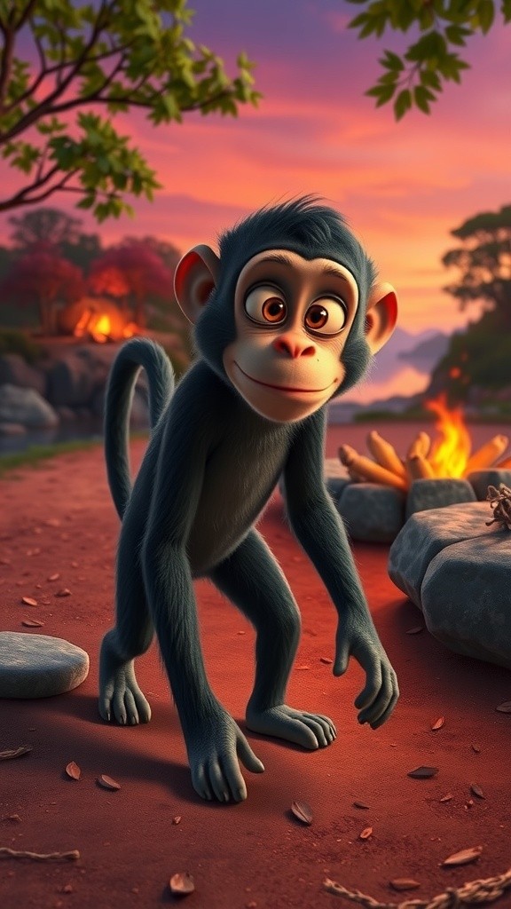 Monu the Monkey: A Colorful Journey to the River