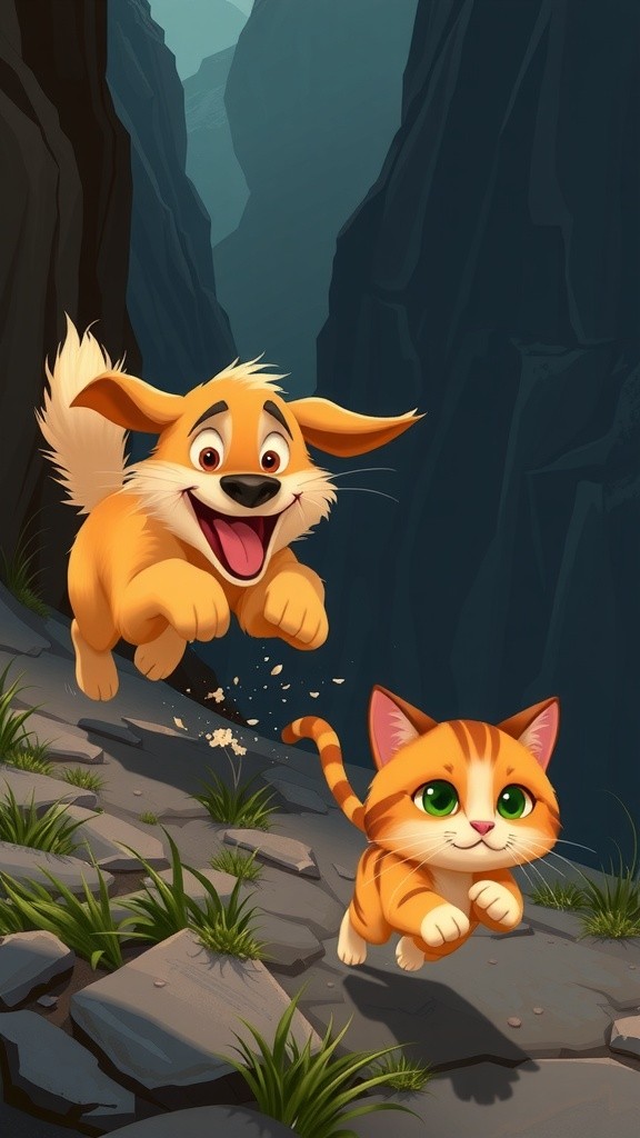 Sandal yang Hilang: Kucing dan Anjing!