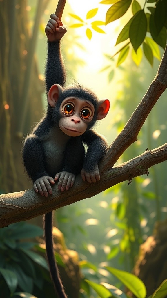 The Tale of Milo: A Charming Monkey with Golden Eyes