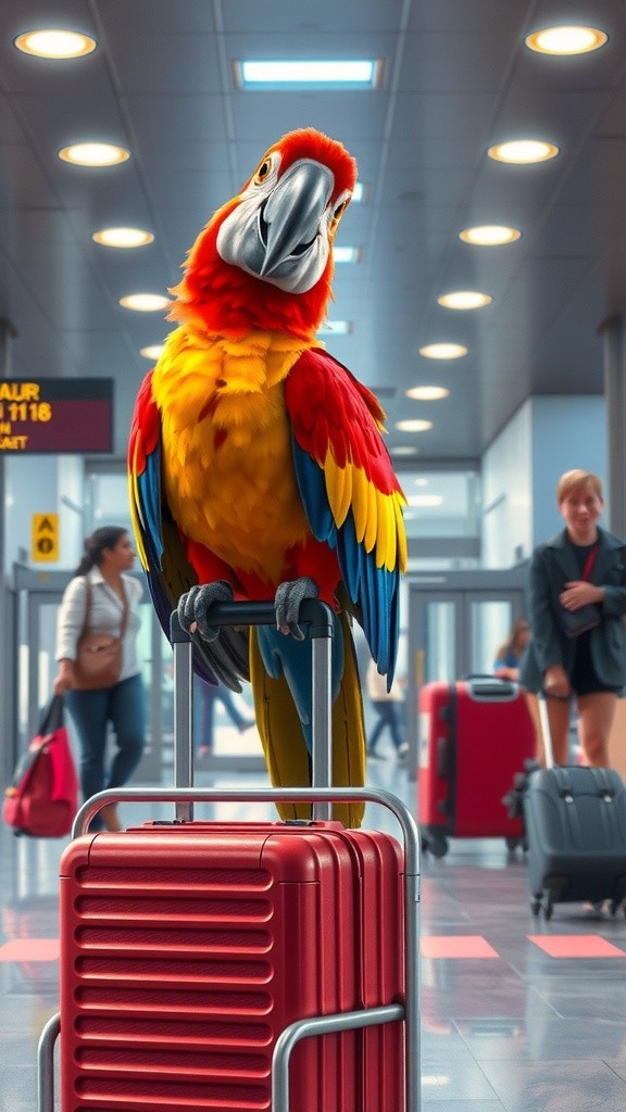 Parrot's Packed Adventure at the Airport! (copy)