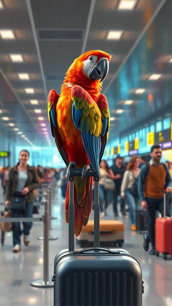 Parrot's Packing Adventure at the Airport!