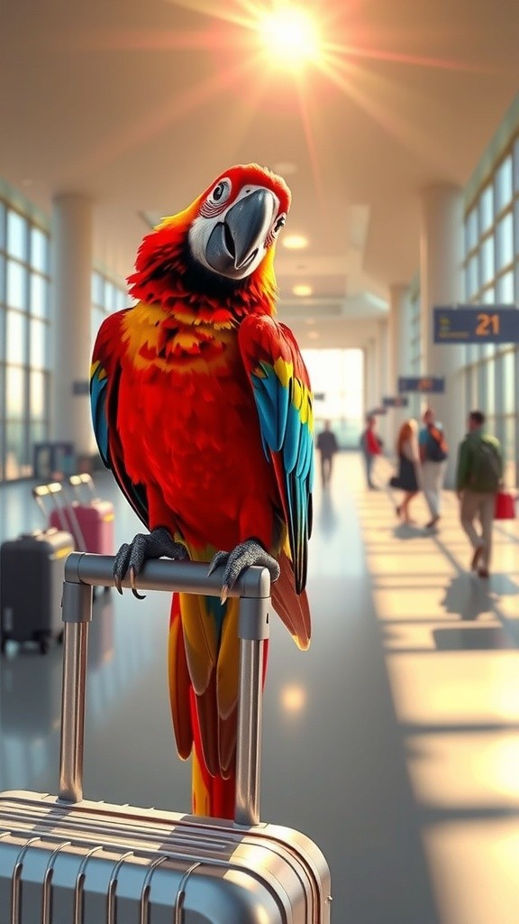 Parrot's Packed Adventure at the Airport!