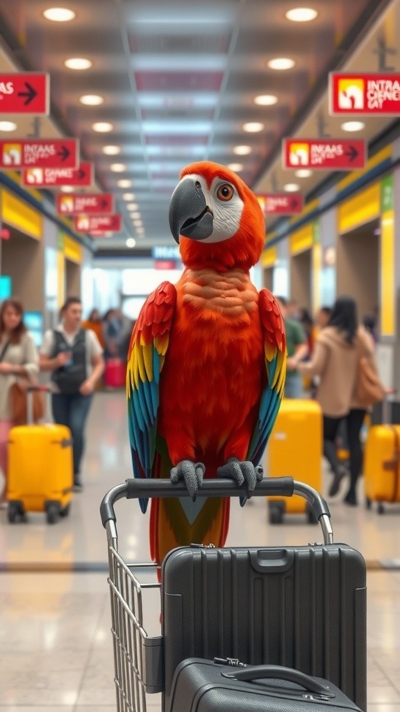 Parrot's Tropical Adventure: From Airport to Paradise!