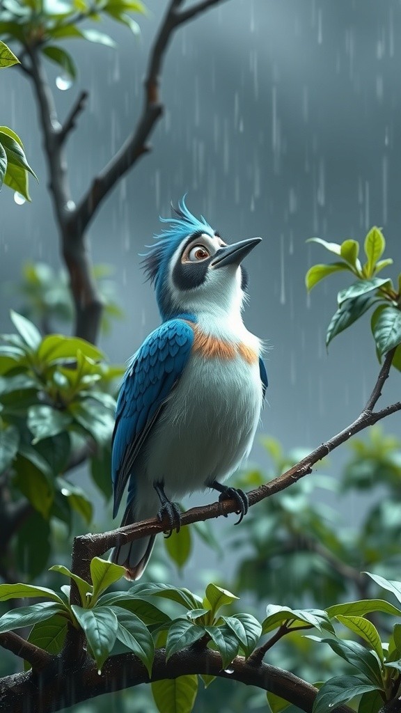 Burung Kecil dan Kucing Tua