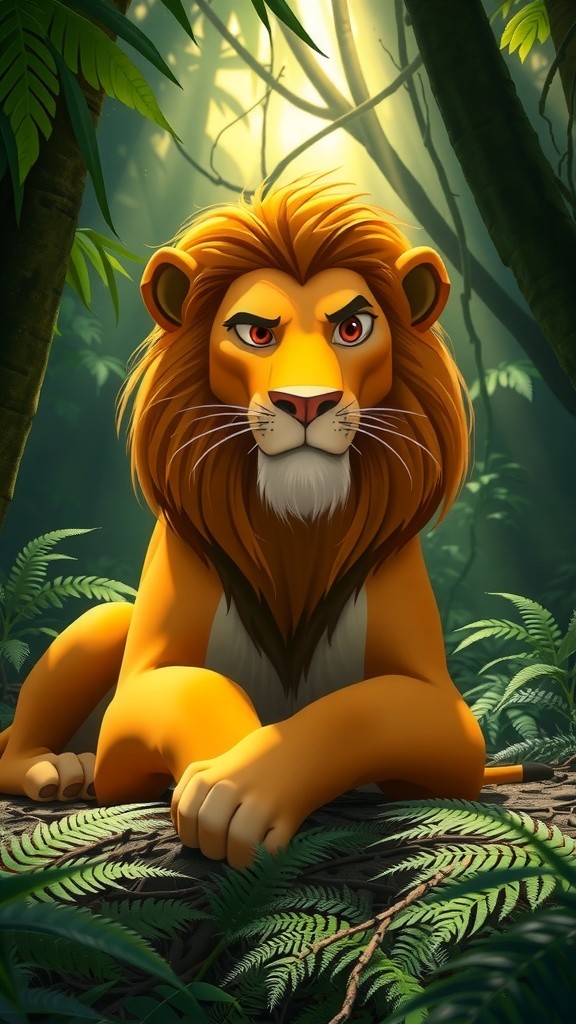 शेर और चालाक खरगोश