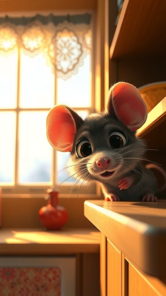 Winter Whimsy: Grey the Mouse's Cheesy Adventure