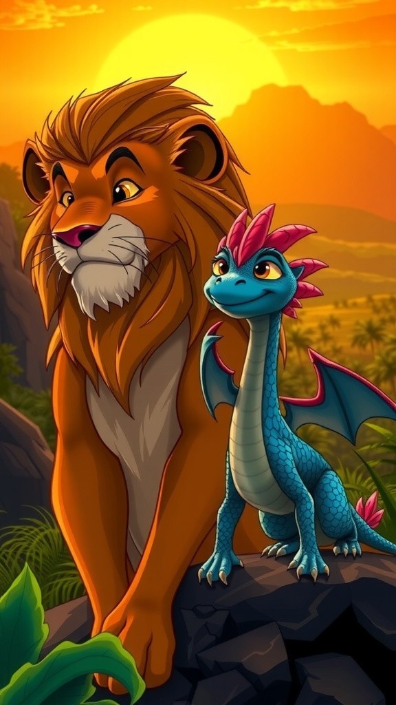 True Friendship: The Lion and the Dragon