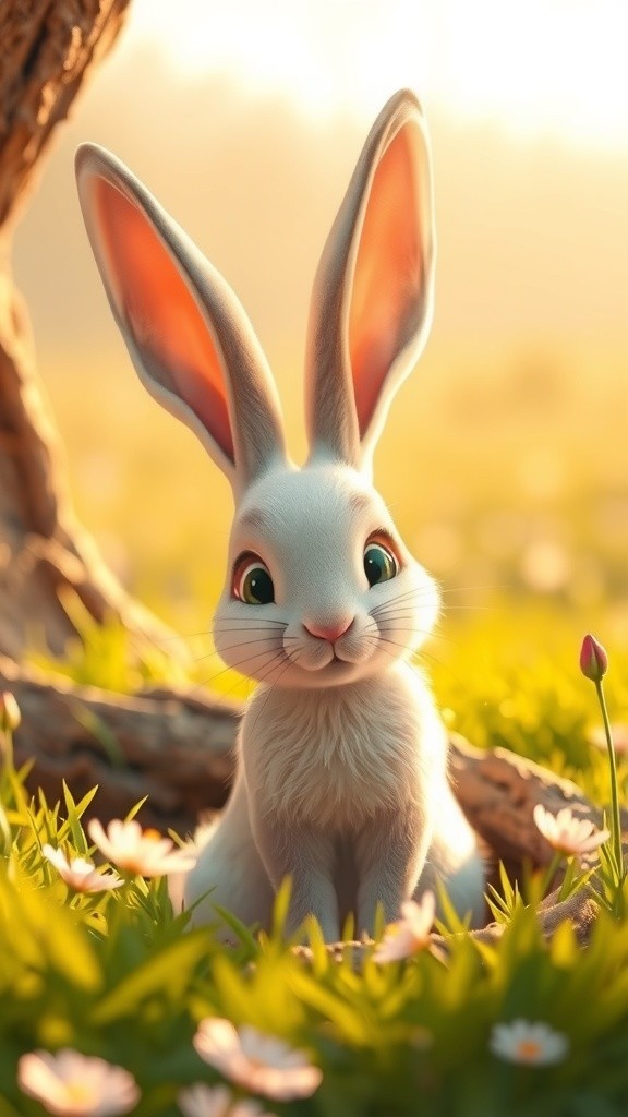 The Brave Little Bunny and the Baby Bird