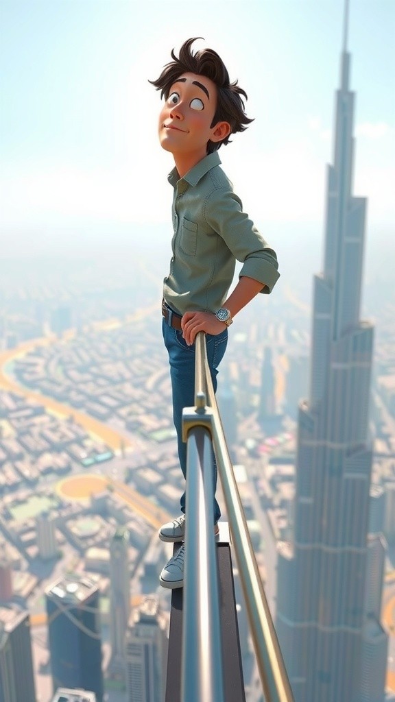 Boy Climbs Burj Khalifa