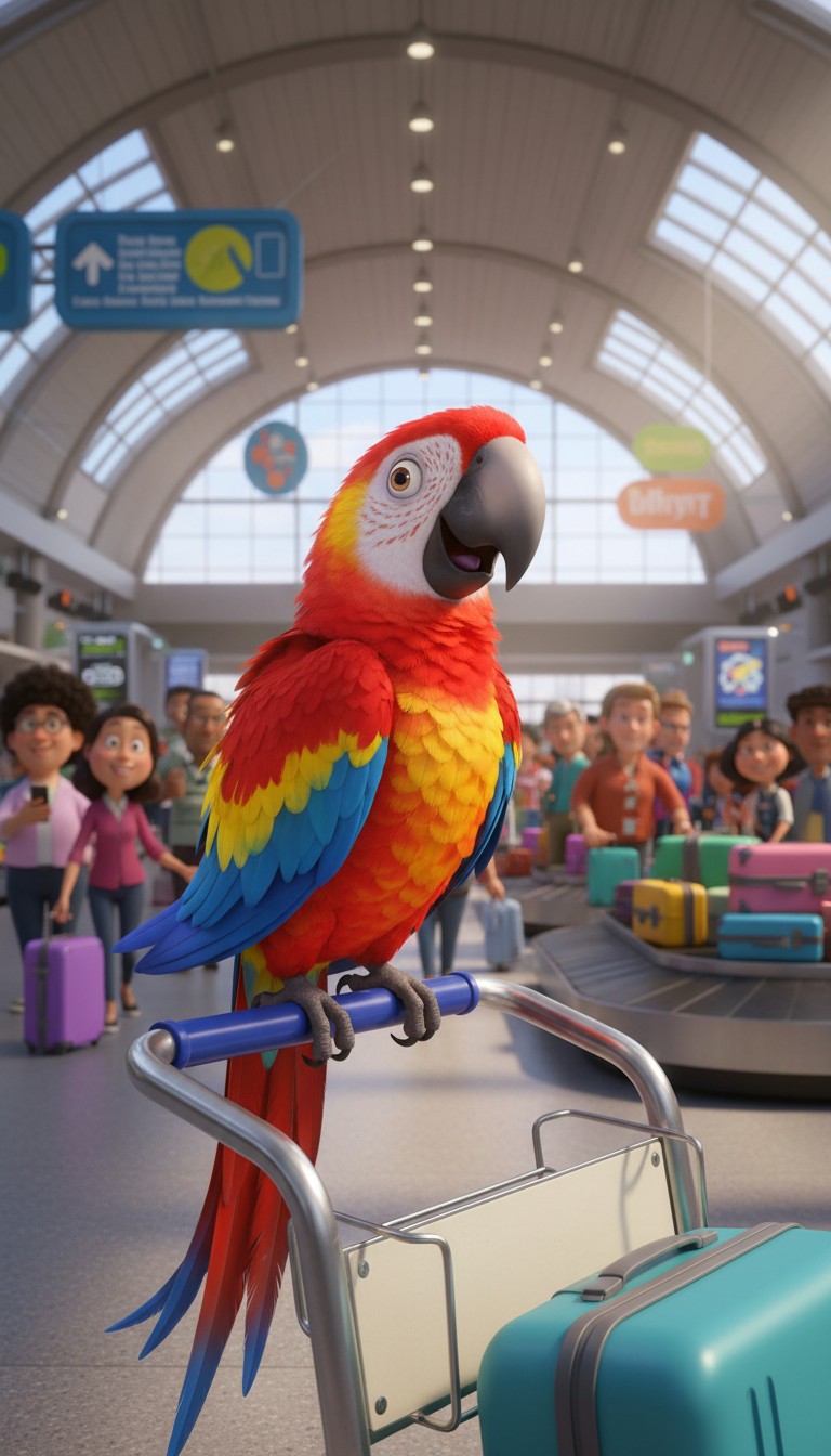 Parrot's Airport Escapade!