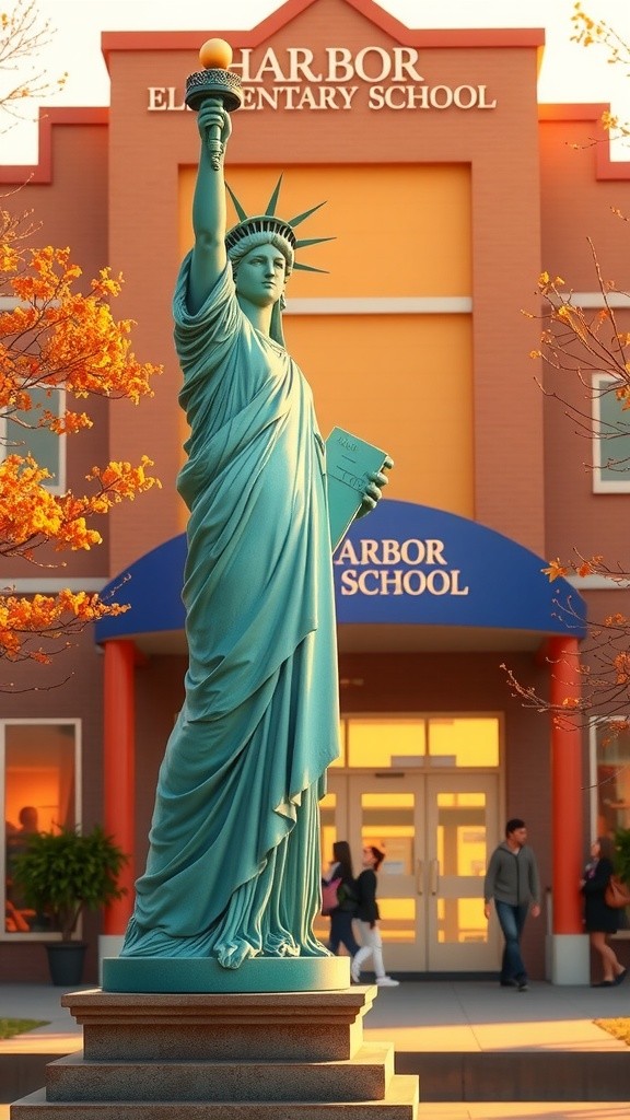 Liberty's First Day at Harbor Elementary!