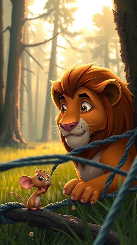 The Mighty Mouse and the Grateful Lion
