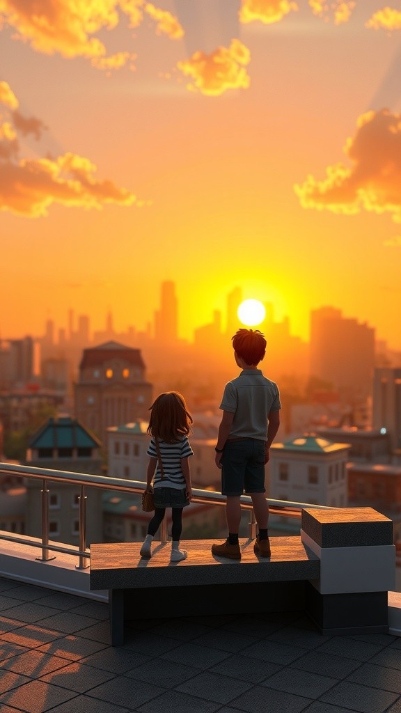 A Silent Dance of Romance at Dusk