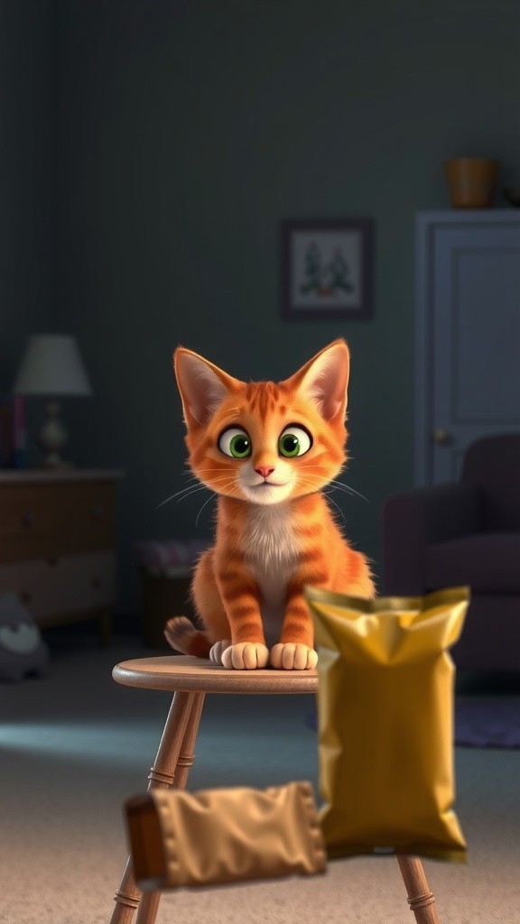 Snack Guardian: A Cat's Commitment