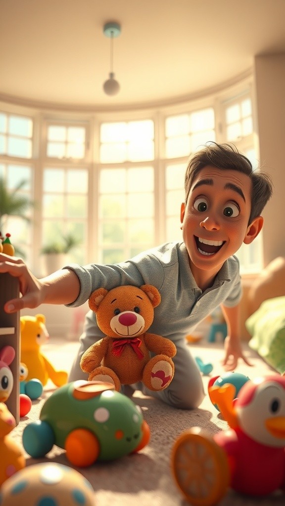 Baby Crying After Dad's Accident While Playing