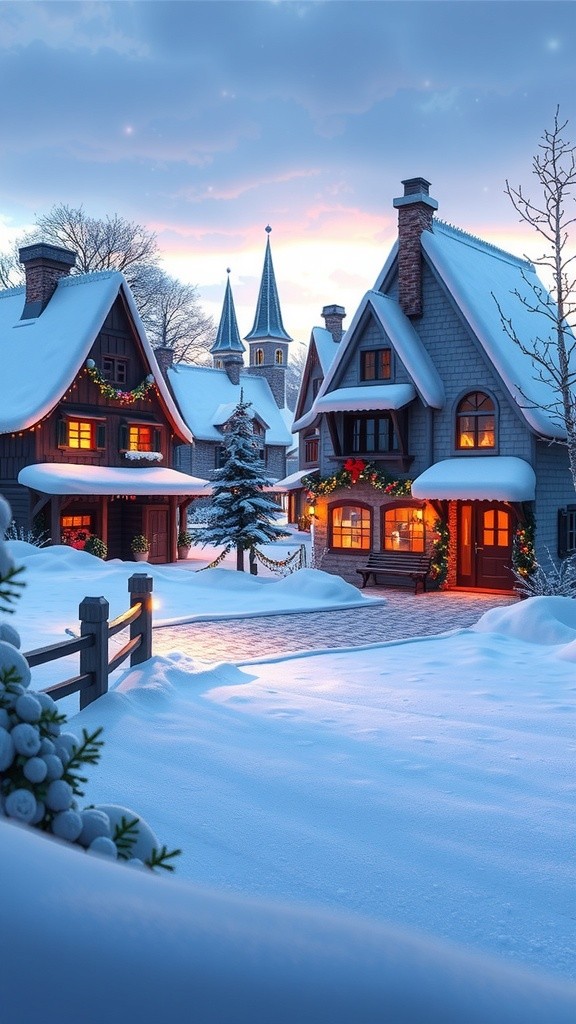 A Heartwarming Christmas with Santa Hippo in a Winter Village