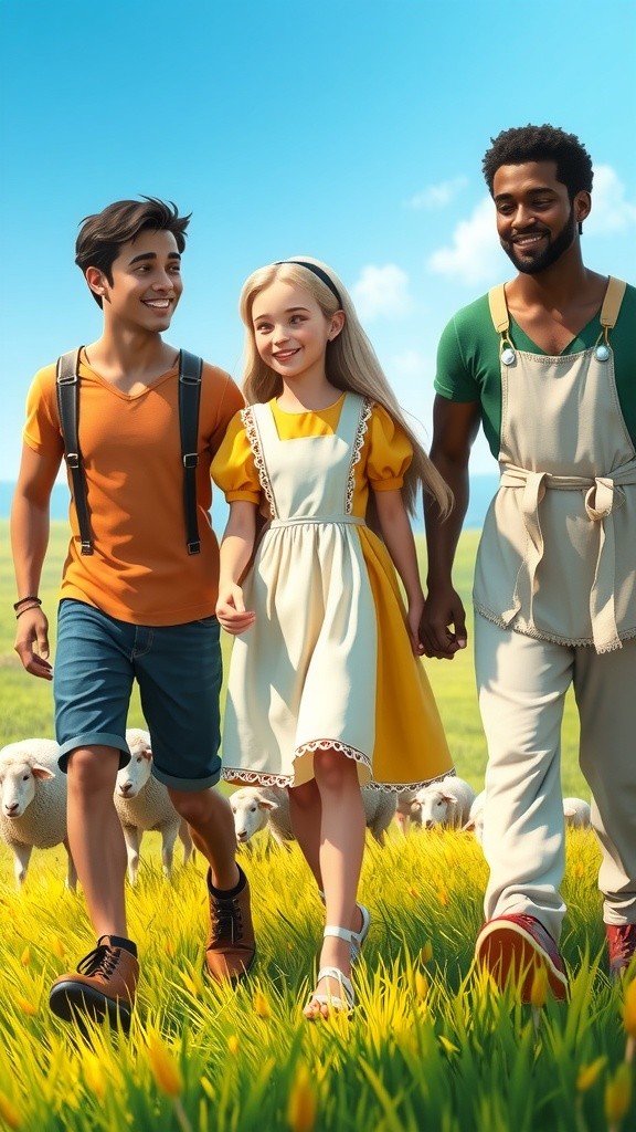 A Day with Sheep in the Field