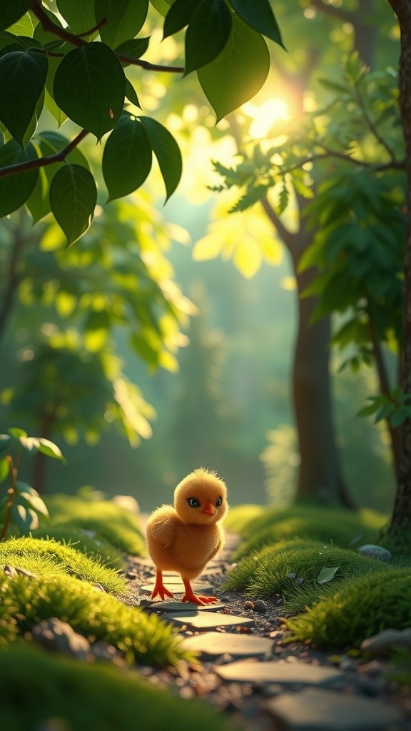 A Heartwarming Friendship: A Chick and a Cat