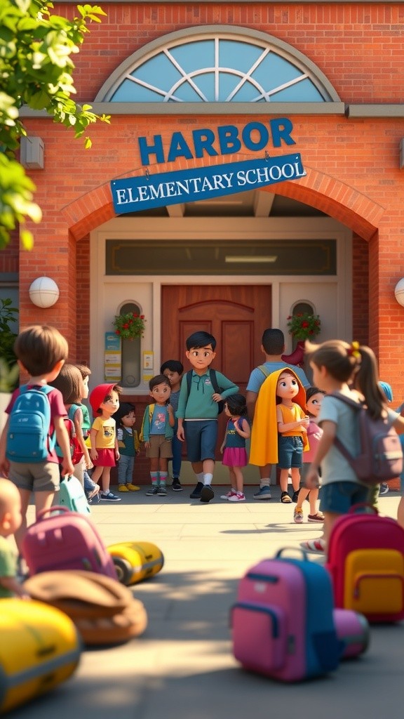 Liberty's First Day at Harbor Elementary!